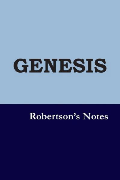 Cover for John Robertson · Genesis (Paperback Book) (2018)