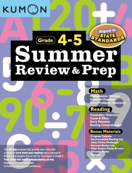 Cover for Kumon · Summer Review &amp; Prep: 4-5 (Taschenbuch) (2019)