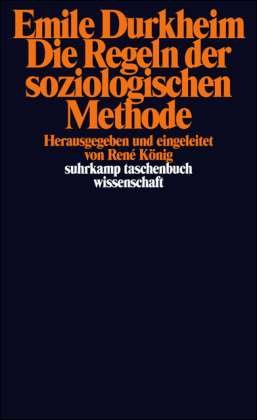 Cover for Emile Durkheim · Suhrk.TB.WI.0464 Durkheim.Regeln d.soz. (Buch)