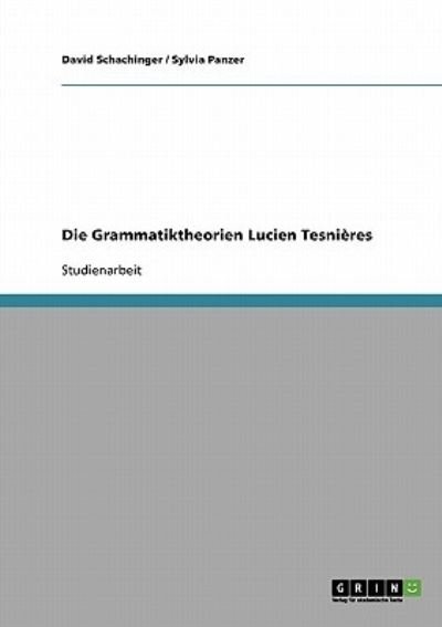 Cover for Schachinger · Die Grammatiktheorien Lucie (Book) [German edition] (2013)
