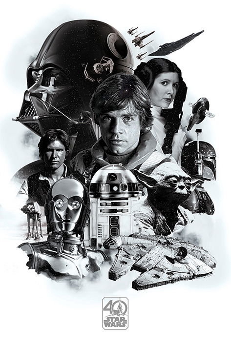 STAR WARS - Poster 61X91 - 40th Anniversary Montag - Star Wars: Pyramid - Mercancía - Pyramid Posters - 5050574341646 - 28 de octubre de 2020