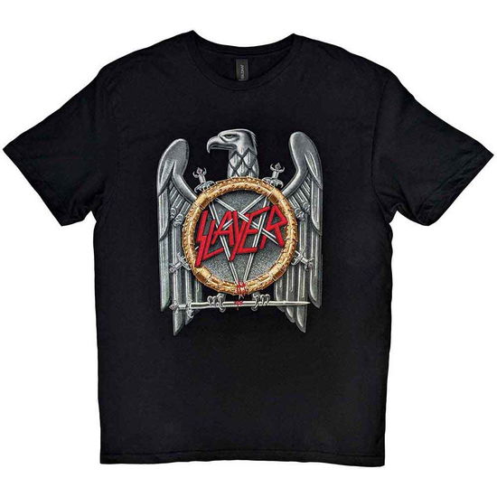 Slayer Unisex T-Shirt: Silver Eagle - Slayer - Fanituote - ROFF - 5055295348646 - torstai 7. heinäkuuta 2016