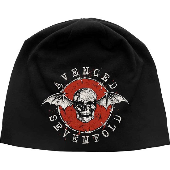 Cover for Avenged Sevenfold · Avenged Sevenfold Unisex Beanie Hat: Distressed Bat (Kläder) [Black - Unisex edition]