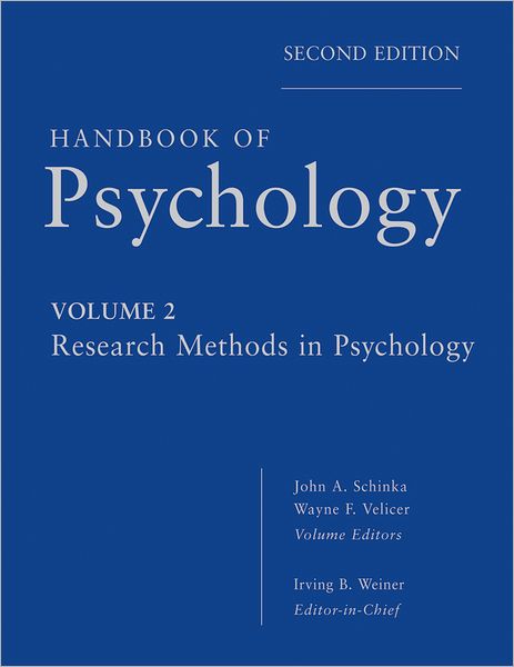 Cover for IB Weiner · Handbook of Psychology - Research Methods in Psychology V2 2e (Hardcover Book) [2nd edition] (2012)