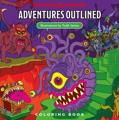 Dungeons & Dragons Adventures Outlined Malbuch - Dungeons & Dragons - Bøker - Wizards of the Coast - 9780786966646 - 21. august 2018