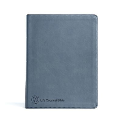 Cover for CSB Bibles by Holman · CSB Life Counsel Bible, Slate Blue LeatherTouch, Indexed (Leather Book) (2023)