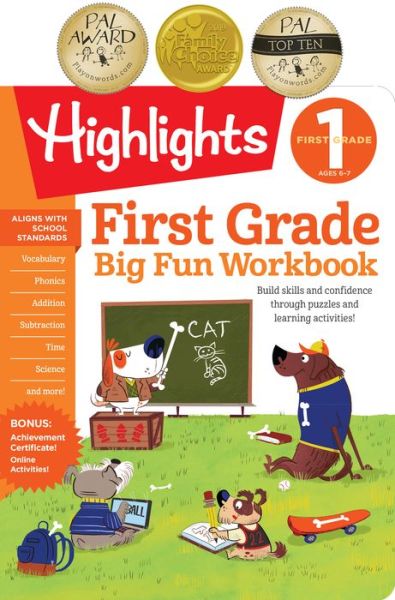 Cover for Highlights Learning · First Grade Big Fun Workbook: 256-Page Activity Workbook for First Graders, Vocabulary, Math, Science and More - Highlights Big Fun Activity Workbooks (Pocketbok) (2017)