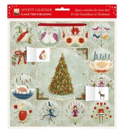 Maja Lindberg: Twelve Days of Christmas Advent Calendar (with stickers) - - Produtos - Flame Tree Publishing - 9781835621646 - 17 de setembro de 2024