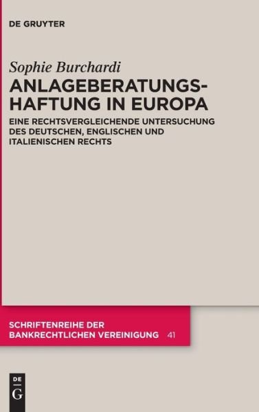 Cover for Burchardi · Anlageberatungshaftung in Eur (Book) (2020)