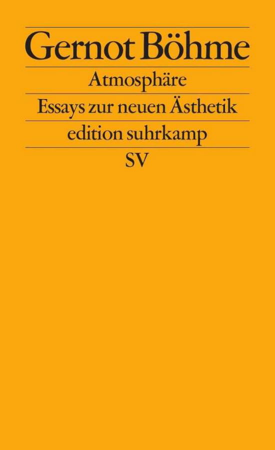 Cover for Gernot Bohme · Edit.Suhrk.2664 Böhme.Atmosphäre (Book)