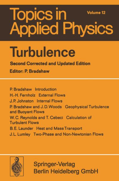 Cover for P Bradshaw · Turbulence - Topics in Applied Physics (Paperback Book) [2nd corr. and updated edition] (1978)