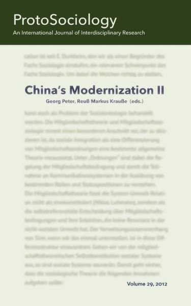 Cover for Gerhard Preyer · China's Modernization II (Taschenbuch) (2015)