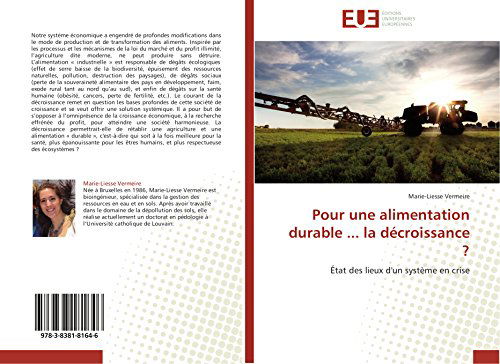 Cover for Vermeire Marie-liesse · Pour Une Alimentation Durable ... La Decroissance ? (Paperback Book) [French edition] (2018)