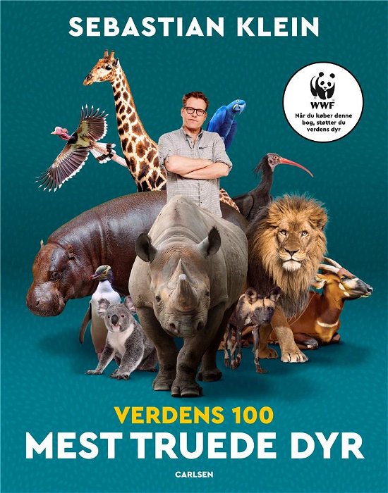 Sebastians 100 dyr: Verdens 100 mest truede dyr - Sebastian Klein - Kirjat - CARLSEN - 9788711915646 - torstai 4. maaliskuuta 2021