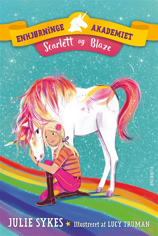 Cover for Julie Sykes · Enhjørningeakademiet – Scarlett og Blaze (Gebundenes Buch) [1. Ausgabe] (2024)