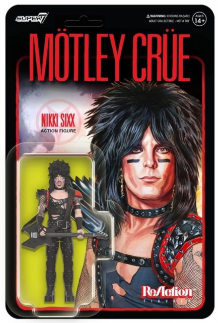 Motley Crue Reaction Figures Wave 01 - Nikki Sixx (Shout At The Devil) - Mötley Crüe - Merchandise - SUPER 7 - 0840049833647 - 5 februari 2024