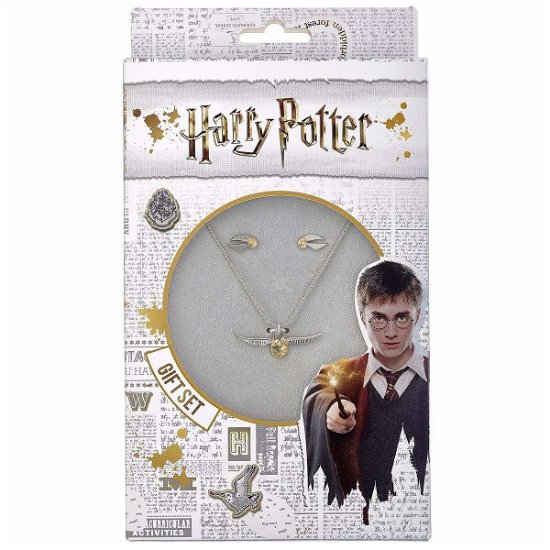 Harry Potter: Harry Potter Golden Snitch Necklace and Stud Earring Set (Set Collana+Orecchini) - Harry Potter - Merchandise - HARRY POTTER - 5055583415647 - 