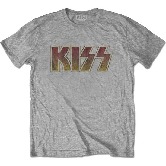 KISS Unisex T-Shirt: Vintage Classic Logo - Kiss - Produtos - MERCHANDISE - 5056170638647 - 22 de janeiro de 2020