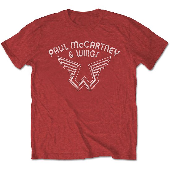 Cover for Paul McCartney · Paul McCartney Unisex T-Shirt: Wings Logo (T-shirt) [size S] [Red - Unisex edition]