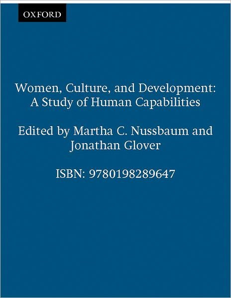 Cover for Nussbaum · Women, Culture, and Development: A Study of Human Capabilities - WIDER Studies in Development Economics (Paperback Book) (1996)