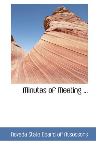 Cover for Nevada State Board of Assessors · Minutes of Meeting ... (Pocketbok) (2008)