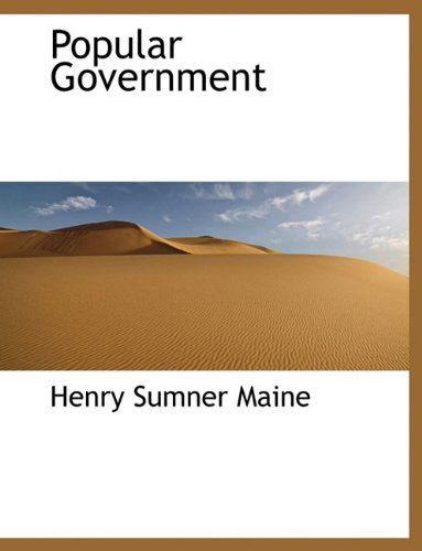 Cover for Henry Sumner Maine · Popular Government (Paperback Book) (2010)