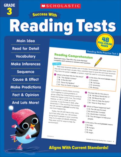 Scholastic Success with Reading Tests Grade 3 - Scholastic Teaching Resources - Livros - Scholastic Teaching Resources - 9781338798647 - 1 de fevereiro de 2022