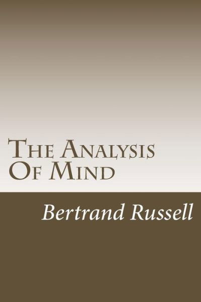 Cover for Bertrand Russell · The Analysis Of Mind (Pocketbok) (2016)