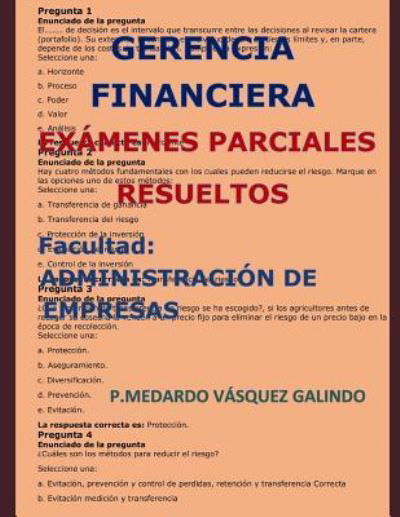 Cover for V · Gerencia Financiera-Ex (Paperback Bog) (2018)
