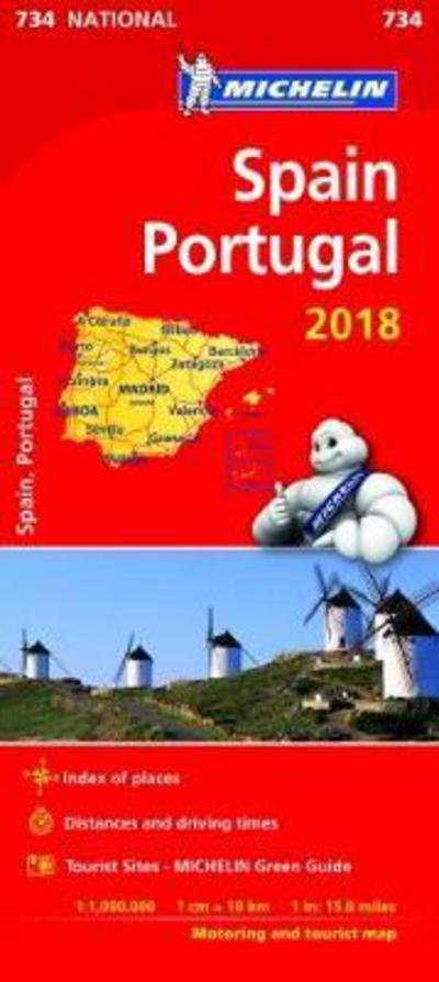 Michelin National Maps: Spain & Portugal 2018 - Michelin - Kirjat - Michelin - 9782067226647 - maanantai 8. tammikuuta 2018