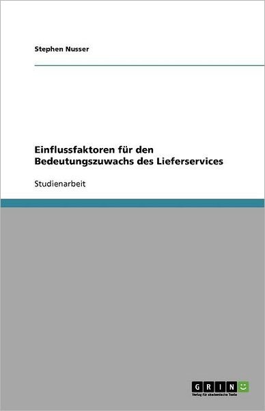 Cover for Nusser · Einflussfaktoren für den Bedeutu (Book) [German edition] (2011)