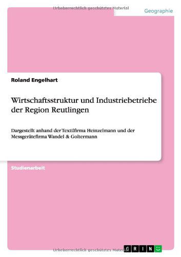 Cover for Engelhart · Wirtschaftsstruktur und Indus (Book) [German edition] (2013)