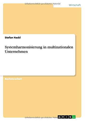 Cover for Hackl · Systemharmonisierung in multinati (Book) [German edition] (2014)