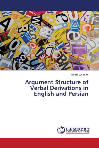 Cover for Mehdi Ghaderi · Argument Structure of Verbal Derivations in English and Persian (Pocketbok) (2013)