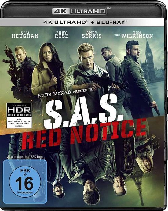 Cover for Heughan,sam / Rose,ruby / Serkis,andy/+ · Sas:red Notice (4k Ultra Hd+blu-ray) (Blu-ray) (2021)