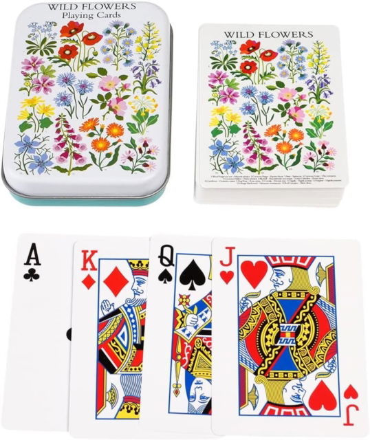 Cover for Playing cards in a tin - Wild Flowers (Paperback Book) (2023)