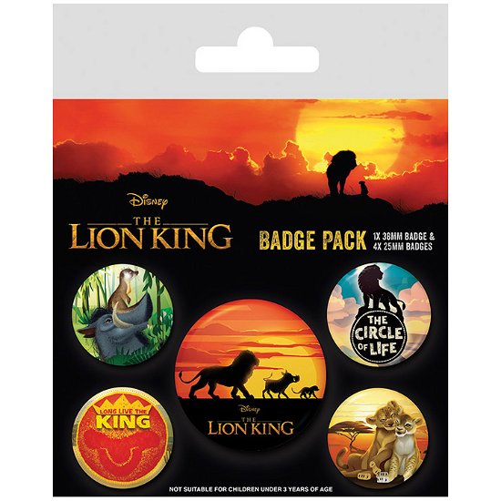 DISNEY - Pack 5 Badges - Lion King - P.Derive - Marchandise -  - 5050293806648 - 7 mai 2019
