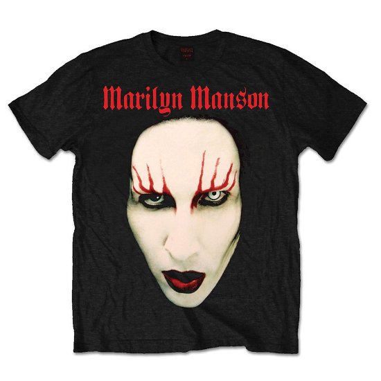 Marilyn Manson Unisex T-Shirt: Red Lips - Marilyn Manson - Fanituote - Global - Apparel - 5055295386648 - torstai 16. tammikuuta 2020