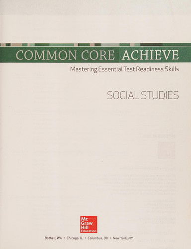 Cover for Contemporary · Common Core Achieve Core Subject Module: Social Studies (Paperback Book) (2014)