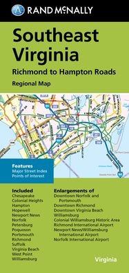Cover for Rand McNally · Rand McNally Folded Map: Southeast Virginia Richmond to Hampton Roads Regional Map (Map) (2021)