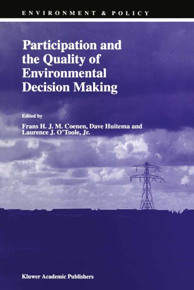 Cover for Frans H Coenen · Participation and the Quality of Environmental Decision Making - Environment &amp; Policy (Hardcover Book) [1998 edition] (1998)