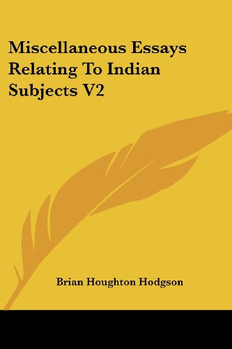 Cover for Brian Houghton Hodgson · Miscellaneous Essays Relating to Indian Subjects V2 (Paperback Book) (2006)