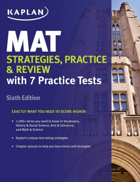 MAT Strategies, Practice & Review - Kaplan Test Prep - Livros - Kaplan Publishing - 9781506231648 - 12 de maio de 2017