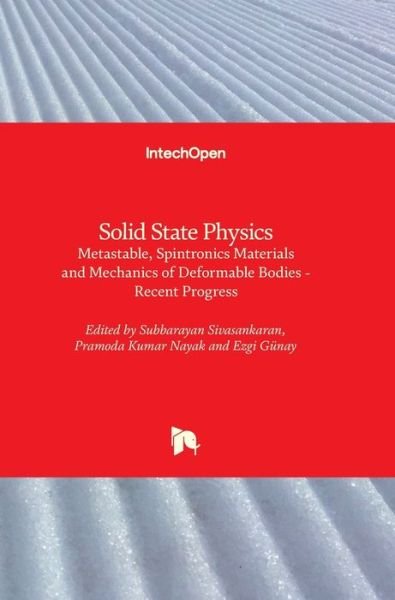 Cover for Subbarayan Sivasankaran · Solid State Physics Metastable, Spintronics Materials and Mechanics of Deformable Bodies: Recent Progress (Gebundenes Buch) (2020)