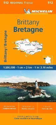 Michelin · Brittany - Michelin Regional Map 512 (Map) (2023)