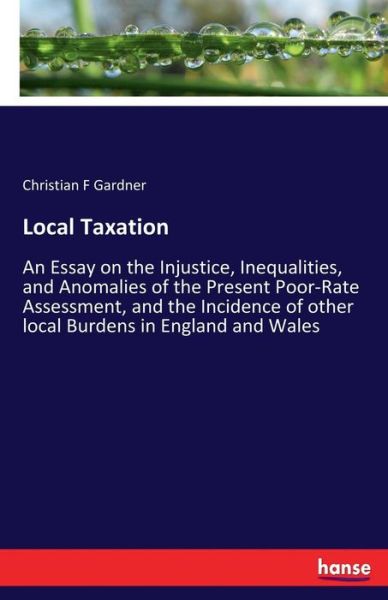 Cover for Gardner · Local Taxation (Bok) (2017)