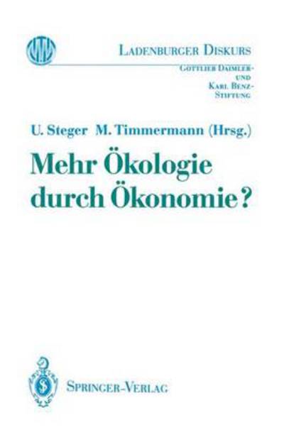 Cover for Ulrich Steger · Mehr Okologie Durch Okonomie? (Paperback Book) (1993)