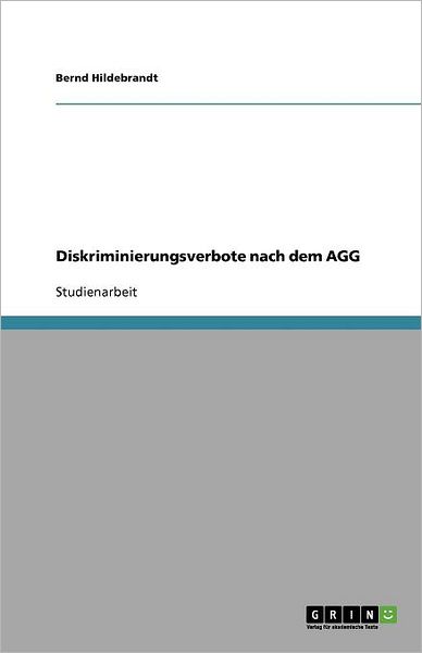 Cover for Hildebrandt · Diskriminierungsverbote nac (Book) [German edition] (2013)