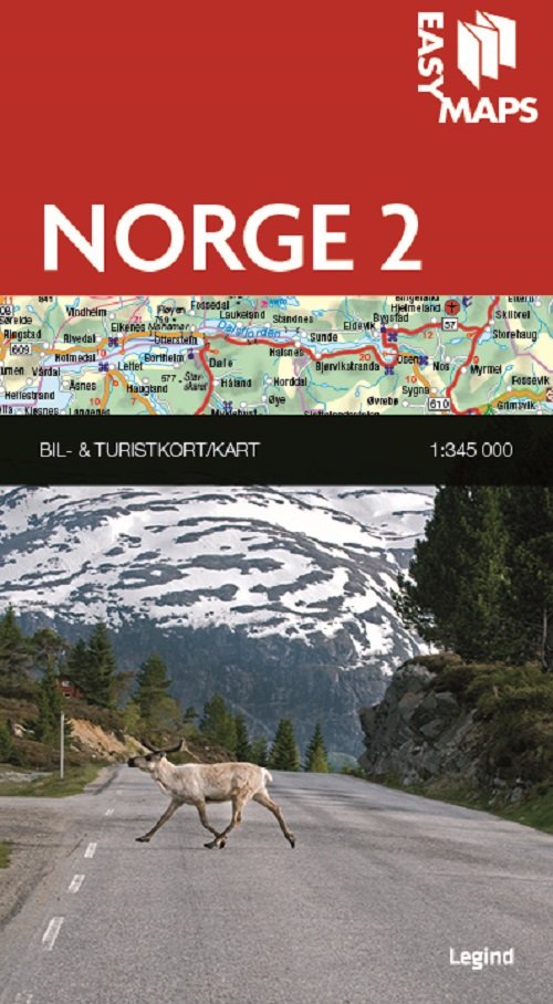 Cover for Legind A/S · Easy Maps - Lande og regioner: Easy Maps - Norge delkort 2 (Map) [1st edition] (2015)