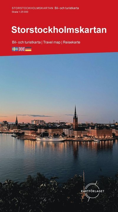 Cover for Kartförlaget · Bil- &amp; turistkartan: Storstockholmskartan : bil- och turistkarta : travel map : Reisekarte (Hardcover bog) (2024)